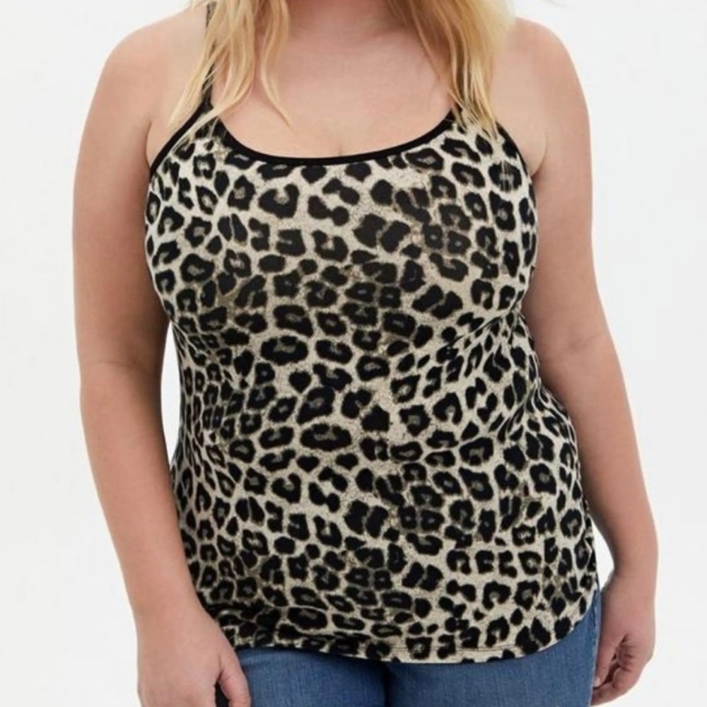 Torrid Black and Brown Fitted Camisole